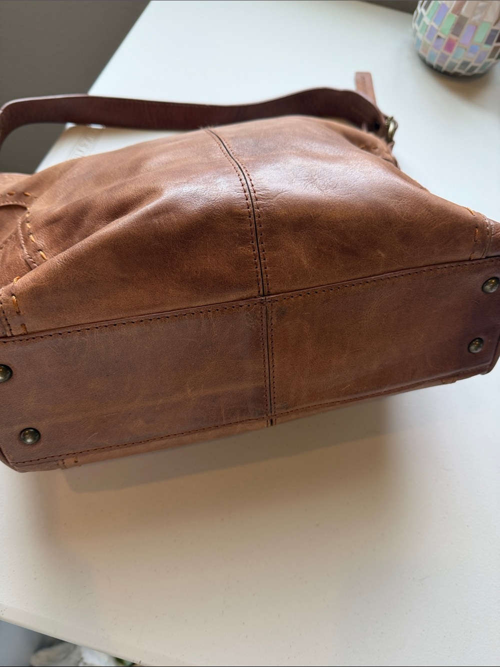 Nino Bossi Leather Shoulder Bag purse - Picture 6 of 9
